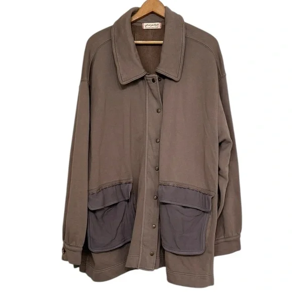 Free People Jacket Alexa Sweatshirt Size XL - Picture 2 of 13